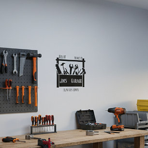 Personalized garage wall decal
