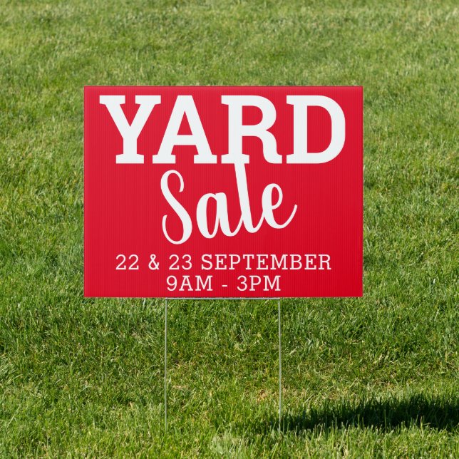 Personalized Garage Yard Sale Sign (Insitu)