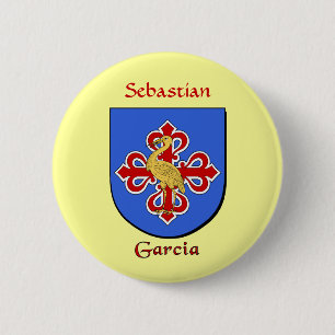 Personalized Garcia Historical Shield Button