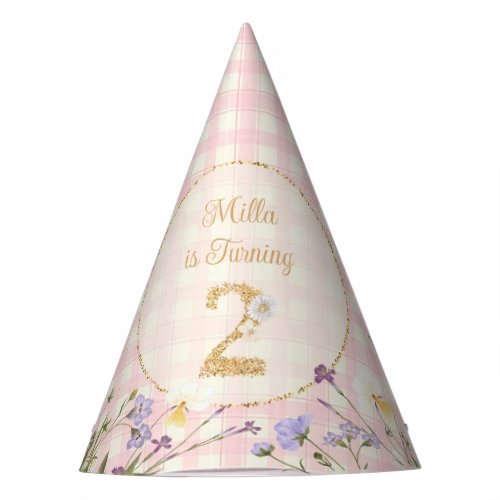 Personalized Garden Bunny Birthday Party Hat