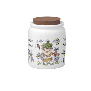 Personalized Garden Fairy Folk Art Candy Jar
