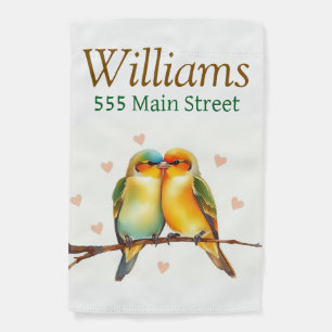Personalized garden flag welcome