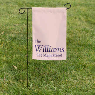 Personalized garden flag welcome simple