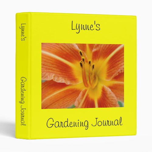 Personalized Garden Journal Binder