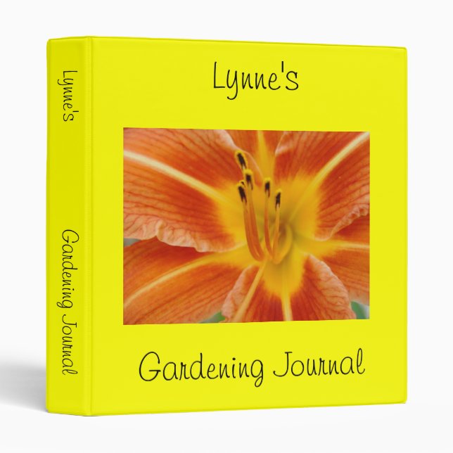 Personalized Garden Journal Binder (Front/Spine)