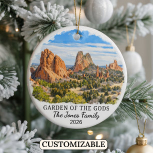 Personalized Garden of the Gods, Custom Colorado Ceramic Ornament