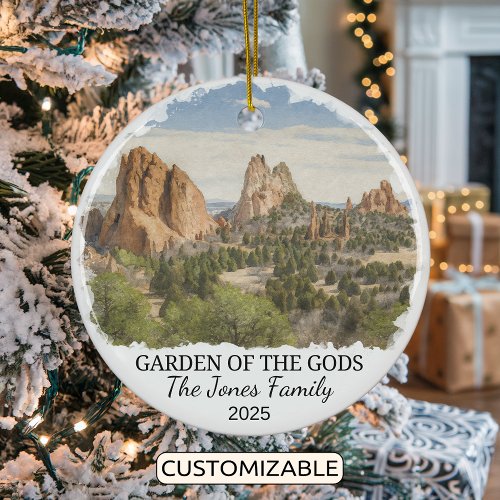 Personalized Garden of the Gods Ornament, Colorado Ceramic Ornament