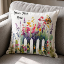Personalized Garden Throw Pillow