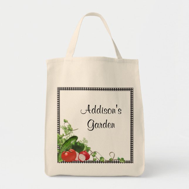 Personalized Garden Tote Bag (Front)