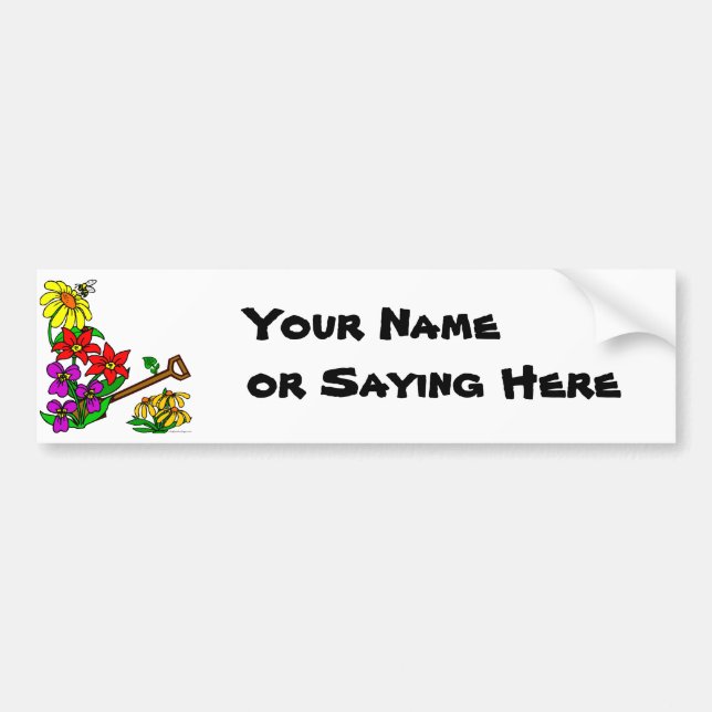 Personalized Gardener Saying Floral Sticker (Front)