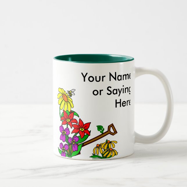 Personalized Gardener Saying Two-Tone Coffee Mug (Right)