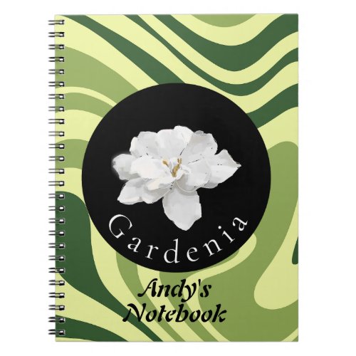 Personalized Gardenia flower natures collection  Notebook