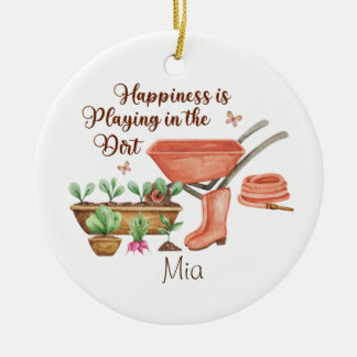 Personalized Gardening Christmas Ornament