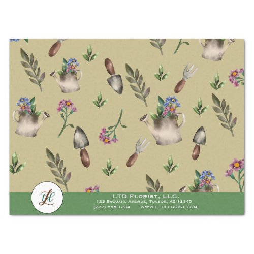 Personalized Gardening Florist Tissue Paper