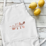 Personalized Gardening Gardener Rose Gold name Adult Apron<br><div class="desc">This design may be personalized in the area provided by changing the photo and/or text. Or it can be customized by choosing the click to customize further option and delete or change the color of the background, add text, change the text color or style, or delete the text for an...</div>