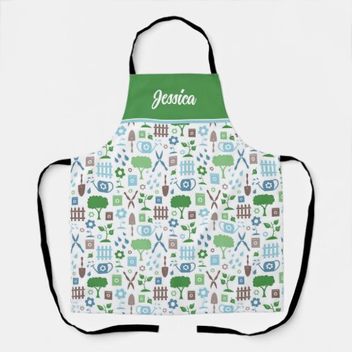 Personalized Gardening Pattern Apron