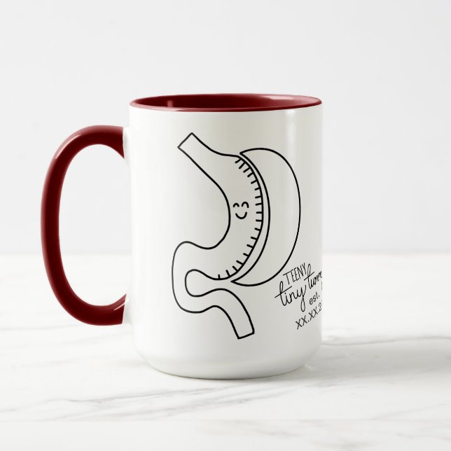 Personalized Gastric Sleeve Bariatric Surgery Date Mug (Left)