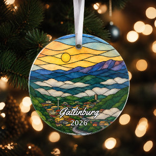 Personalized Gatlinburg Acrylic Ornament, Custom T Ornament