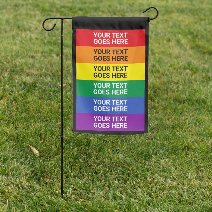 Personalized Gay Pride Lgbt Rainbow Custom Garden Flag 3707