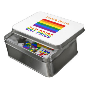 Personalized Gay Pride LGBTQ Metal Box Jigsaw Puzzle