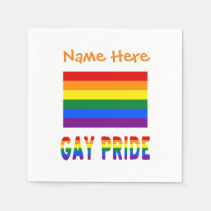 Personalized Gay Pride LGBTQ Paper Napkins