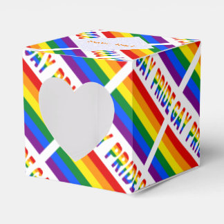 Personalized Gay Pride LGBTQ Tiled Heart Favor Boxes