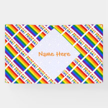 Personalized Gay Pride LGBTQ Tiled Party 