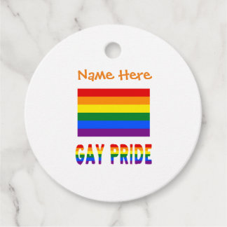 Personalized Gay Pride LGBTQ Two‑Sided Favor Tags