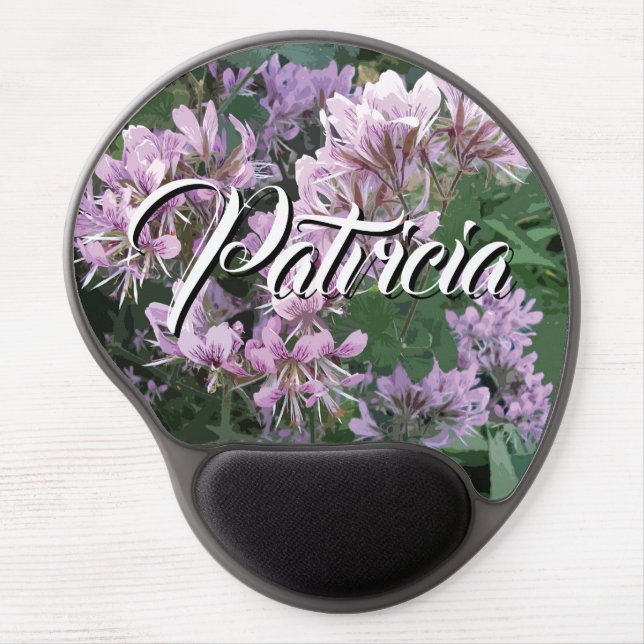 Personalized gel mouse pad with floral photo image (Front)