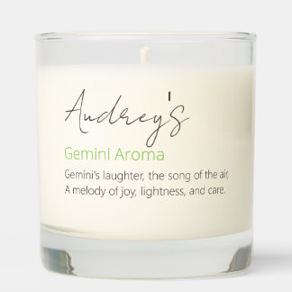 Personalized Gemini Aroma Zodiac Scented Candle