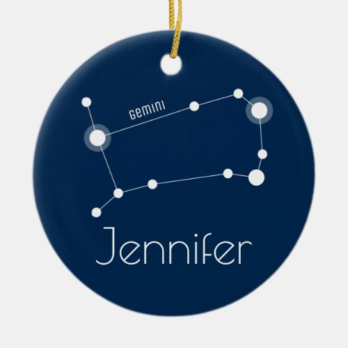Personalized Gemini Constellation Ornament