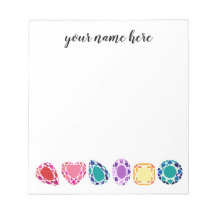Personalized Gemstones Notepad