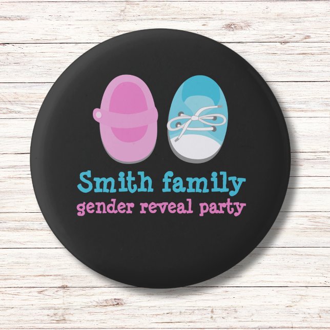 personalized gender reveal, gender reveal button (Creator Uploaded)
