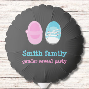 personalized gender reveal, gender reveal button balloon