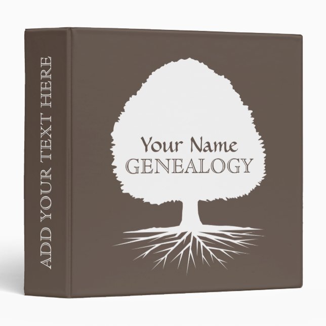 Personalized genealogy binder with family tree (Front/Spine)