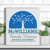 Genealogy Family Tree, Custom Photo Black Gold Binder