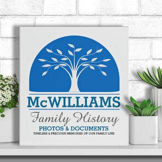 Personalized Genealogy-Family History 3 Ring Binder