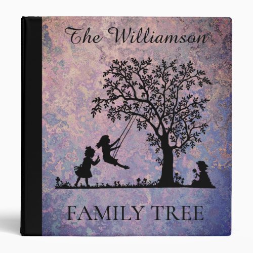 Personalized Genealogy Vintage Family Tree 3 Ring  3 Ring Binder