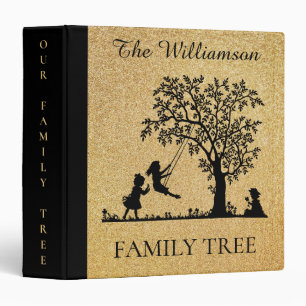 Personalized Genealogy Vintage Family Tree 3 Ring Binder