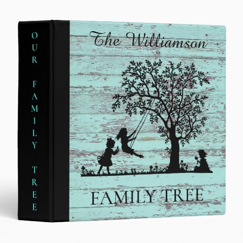 Personalized Genealogy Vintage Family Tree 3 Ring Binder