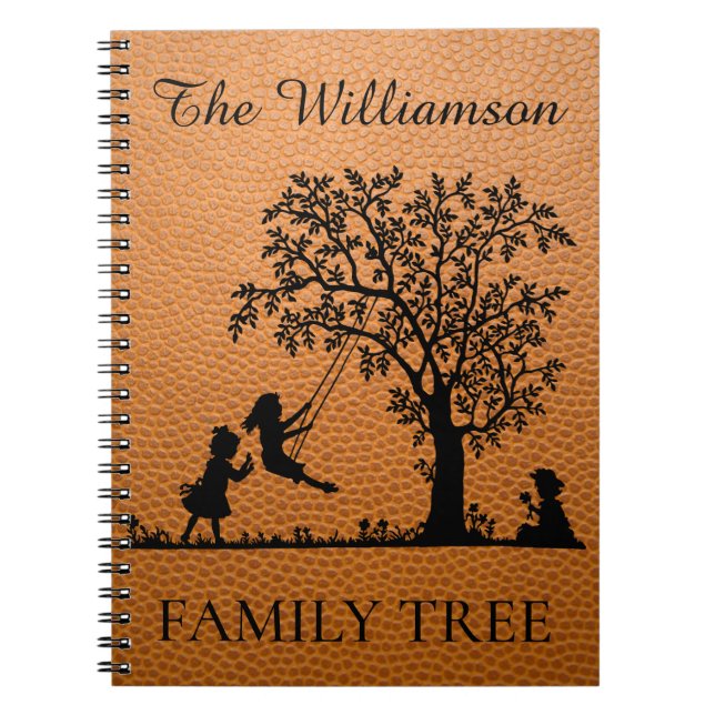 Personalized Genealogy Vintage Family Tree Notebook (Front)