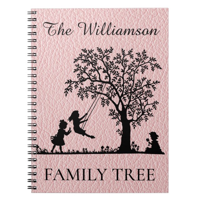 Personalized Genealogy Vintage Family Tree Notebook (Front)