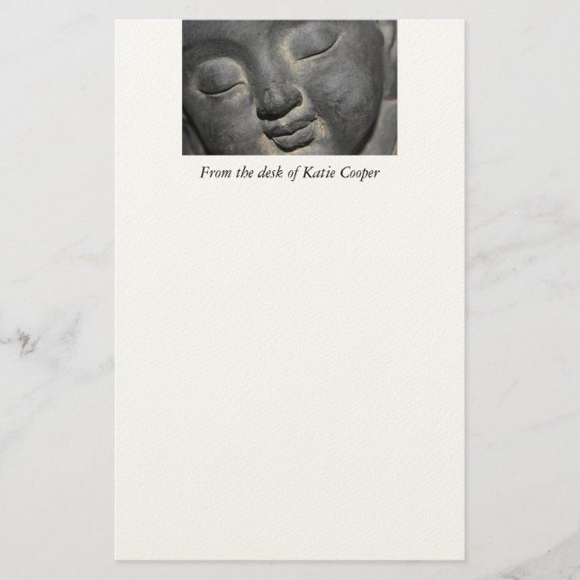 Personalized Gentle Buddha Face Stationery (Front)
