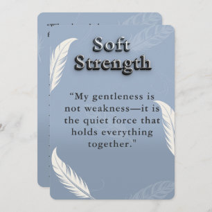 Personalized Gentle Strength Inspirational Quote   Note Card