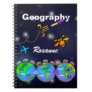 Personalized Geography Notebook by iambandc_art at Zazzle