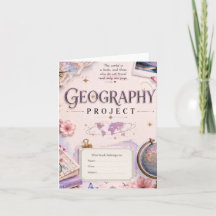 Personalized Geography Project inivtation Vintage