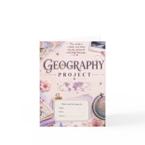 Personalized Geography Project inivtation Vintage  Invitation
