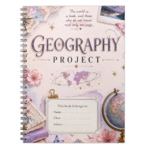 Personalized Geography Project Notebook | Vintage