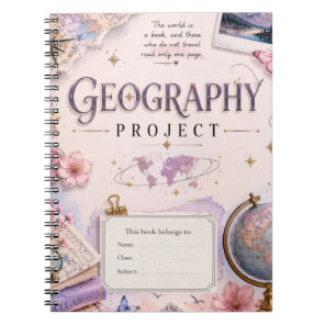 Personalized Geography Project Notebook | Vintage