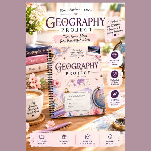 Personalized Geography Project Notebook | Vintage